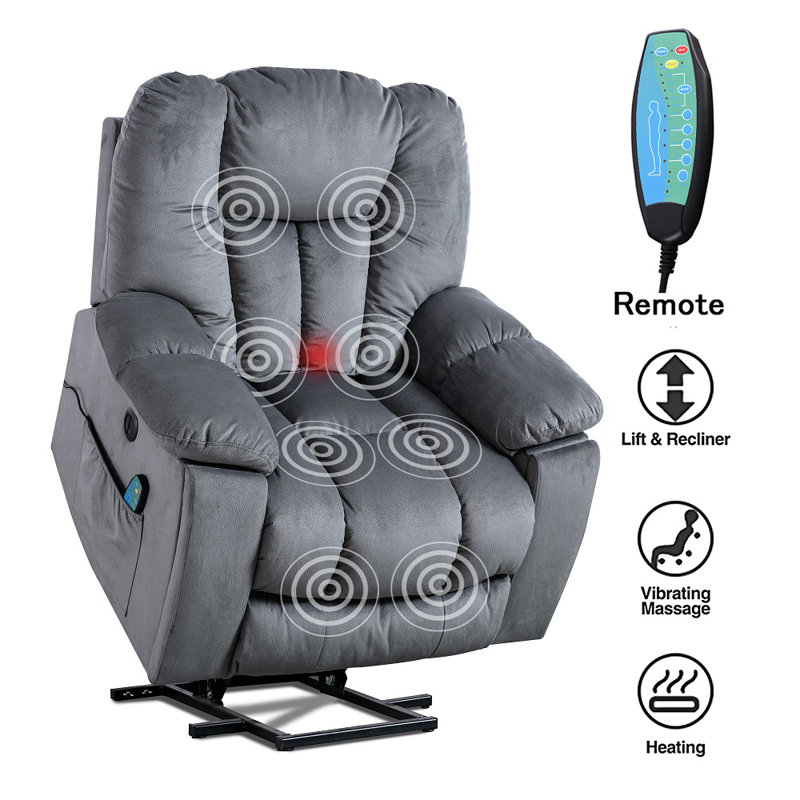 Red Barrel Studio® 41'' Oversized Power Lift Chair Heated Massage